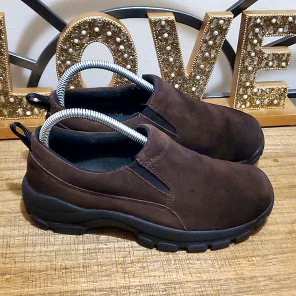 Lands' End Mens Brown Suede Slip On Loafer Shoes Sz 6 - Picture 2 of 10